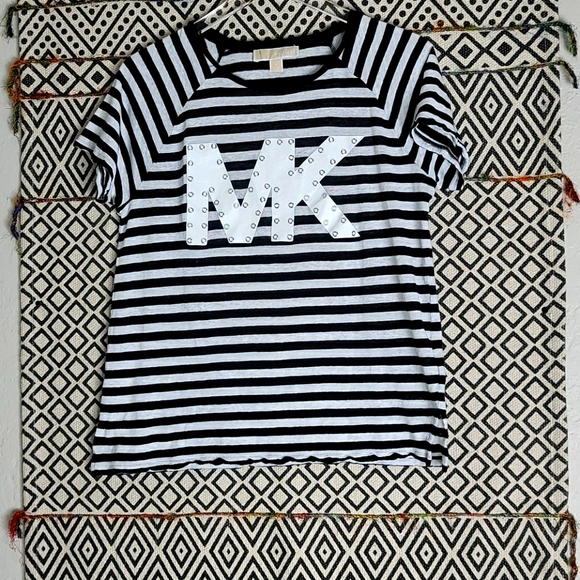 Michael Kors Black and White Print Shirt